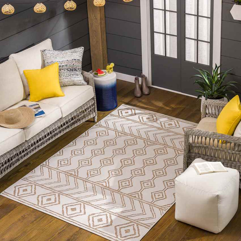 Kellia Global Beige Area Rug