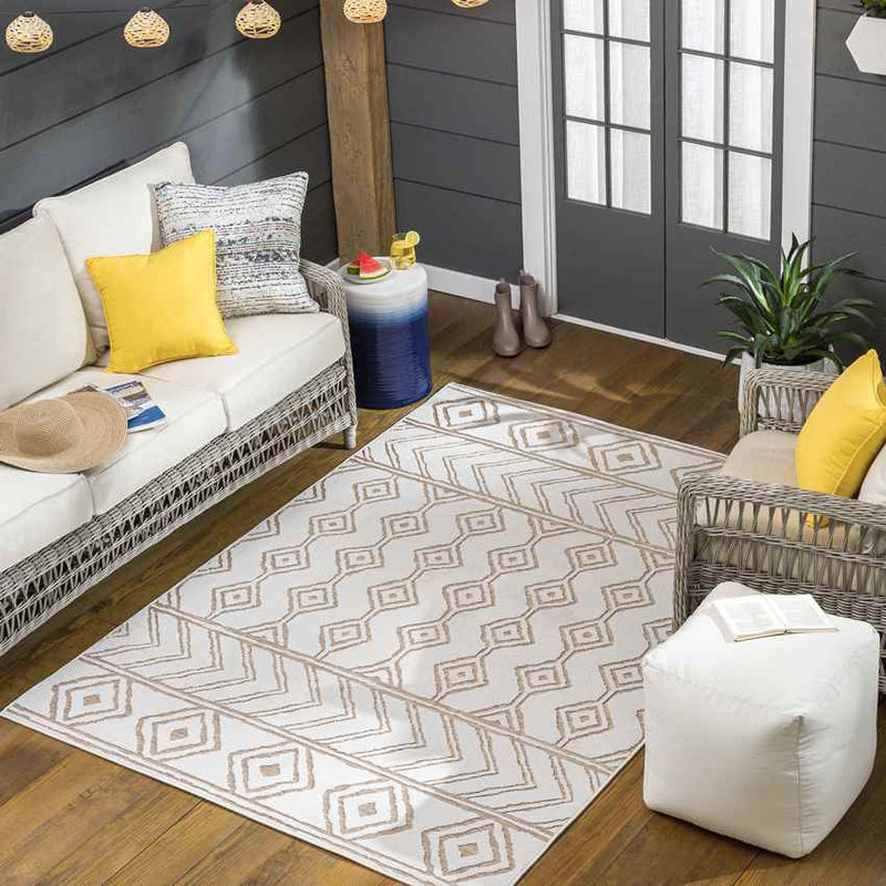 Kellia Global Beige Area Rug