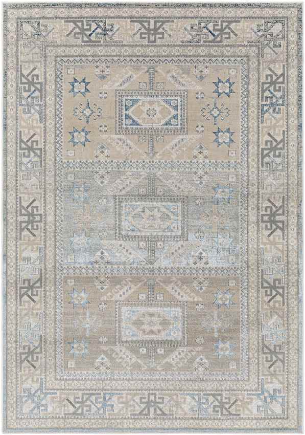 Trikomou Traditional Dark Teal Area Rug