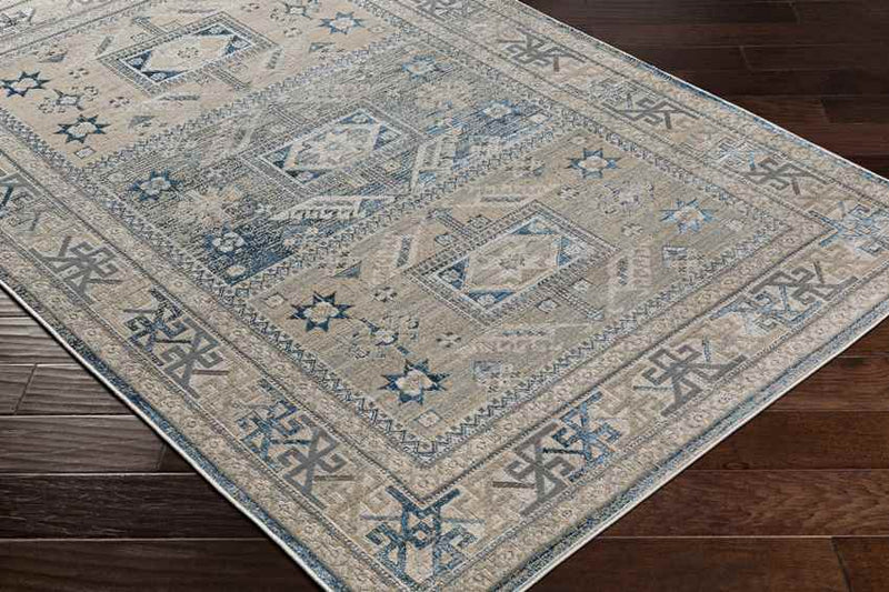 Trikomou Traditional Dark Teal Area Rug