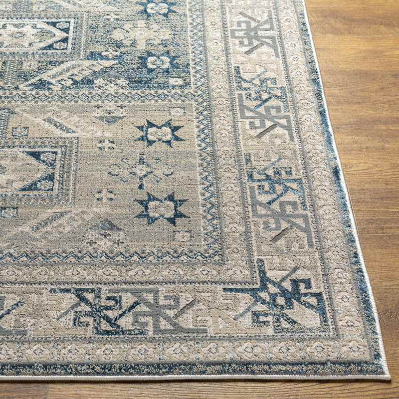 Trikomou Traditional Dark Teal Area Rug