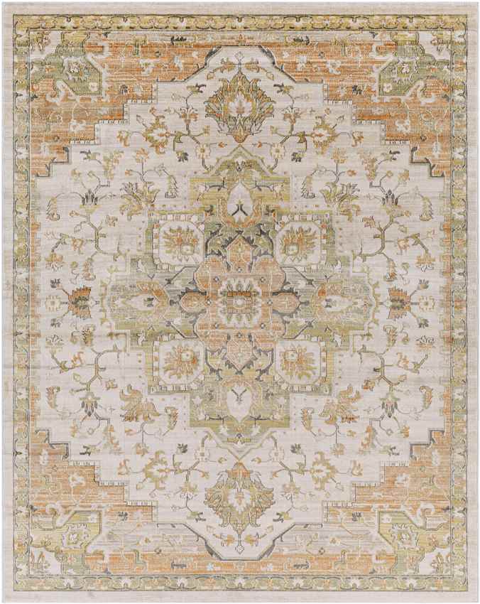 Deftera Traditional Burnt Orange Area Rug