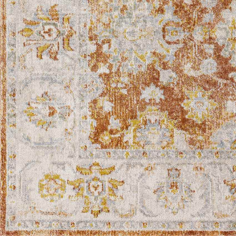 Louroukina Traditional Burnt Orange Area Rug