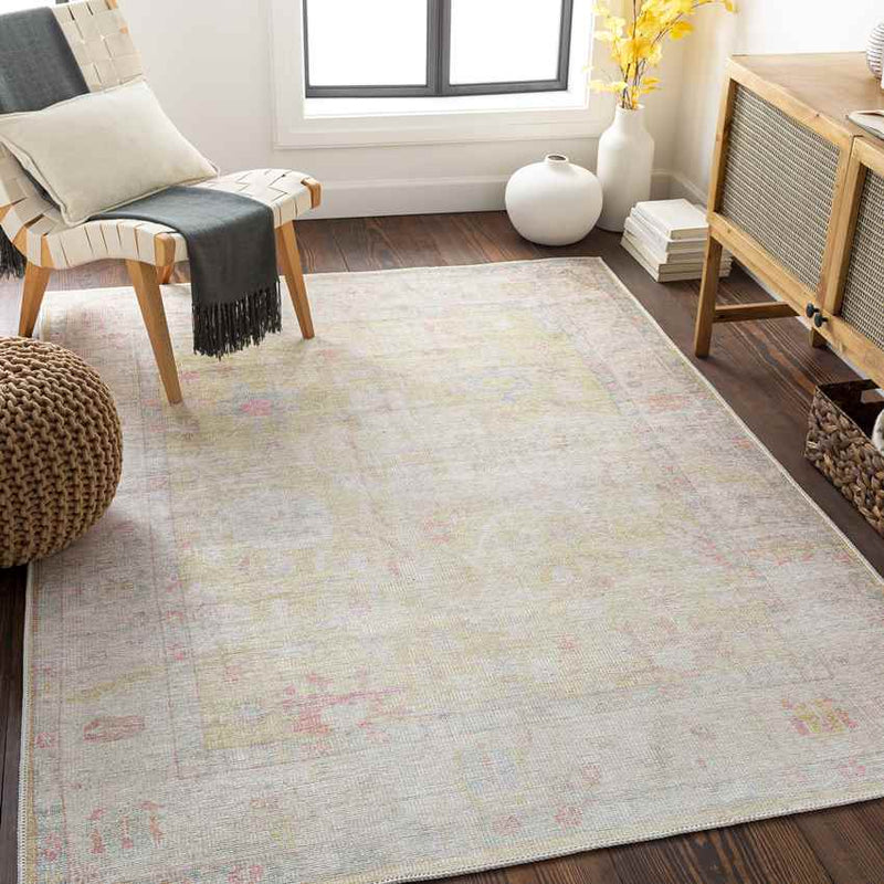 Goodell Traditional Sage Washable Area Rug