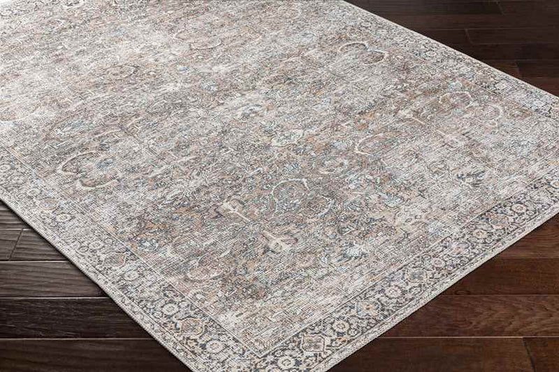 Marathovounos Traditional Brown Washable Area Rug