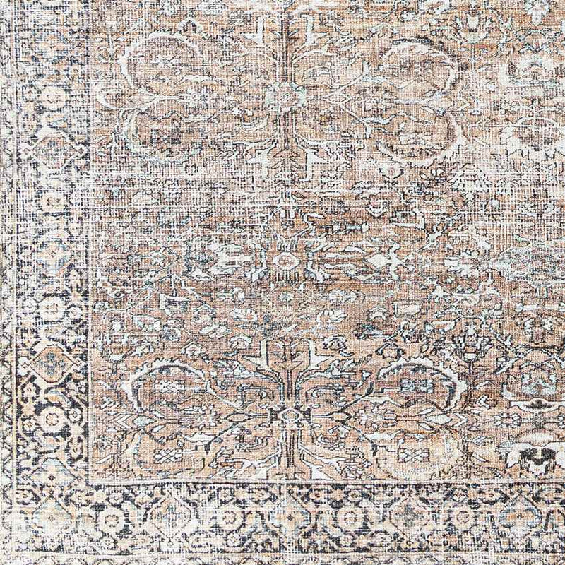 Marathovounos Traditional Brown Washable Area Rug