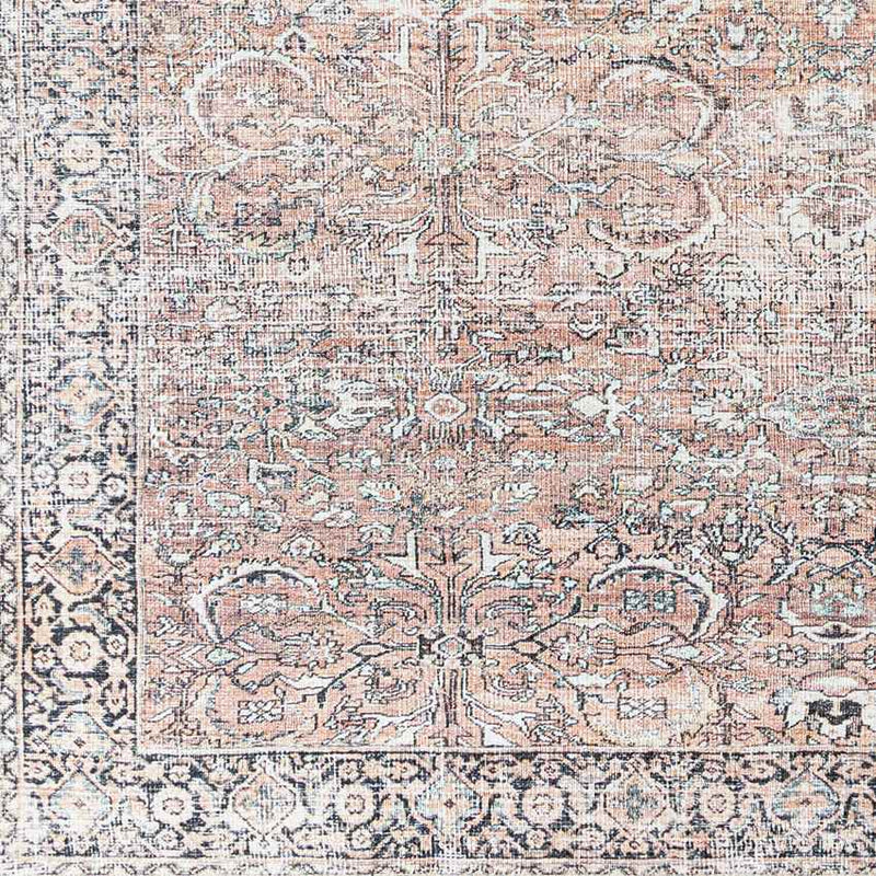 Marathovounos Traditional Dusty Coral Washable Area Rug