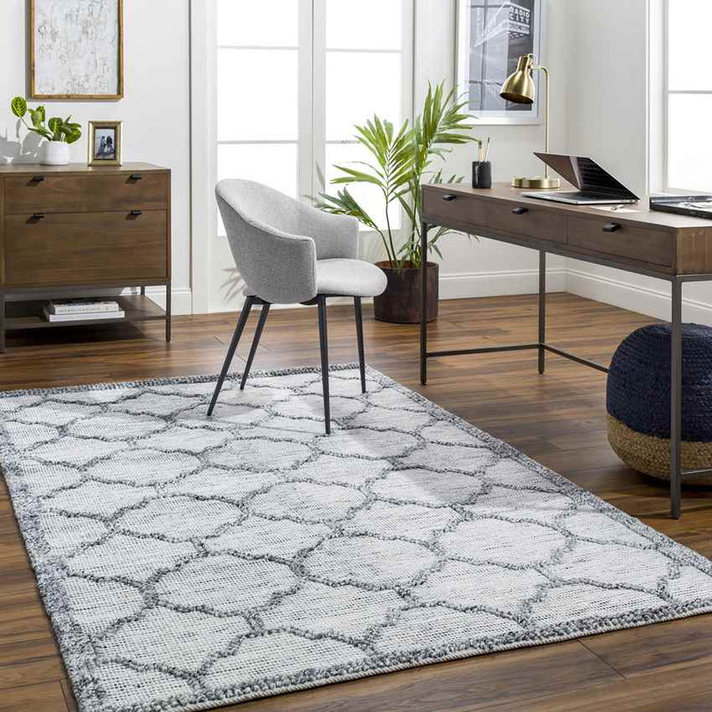 Vouni Traditional Cream/Slate Gray Area Rug