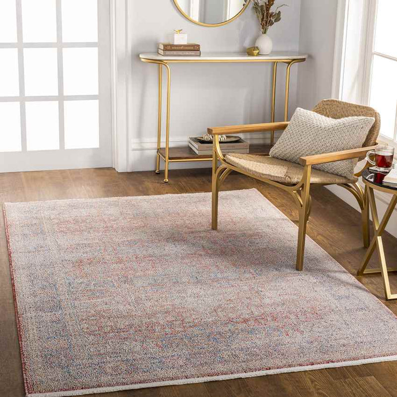 Kalavasos Traditional Burnt Orange Area Rug