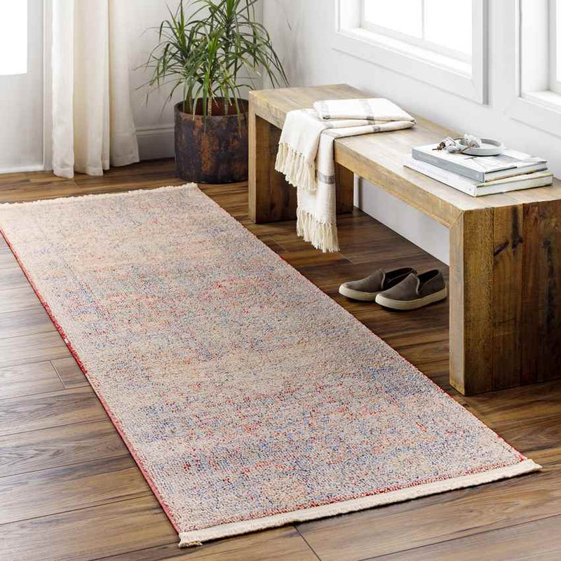 Kalavasos Traditional Burnt Orange Area Rug