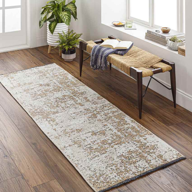 Mandres Modern Burnt Orange Area Rug