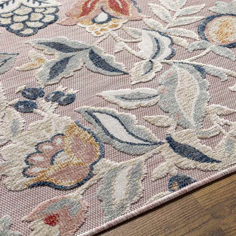 Damar Cottage Pale Pink Area Rug