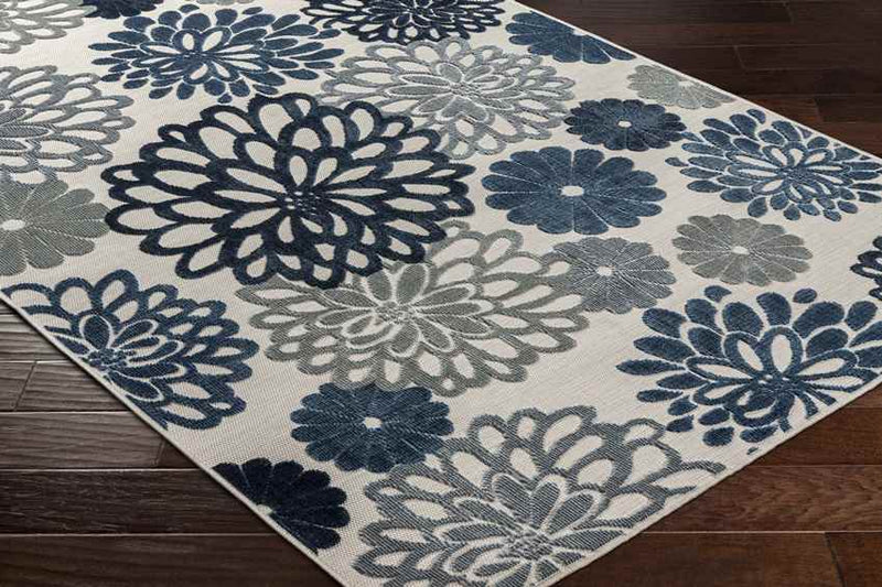 Ekron Cottage Dark Blue Area Rug