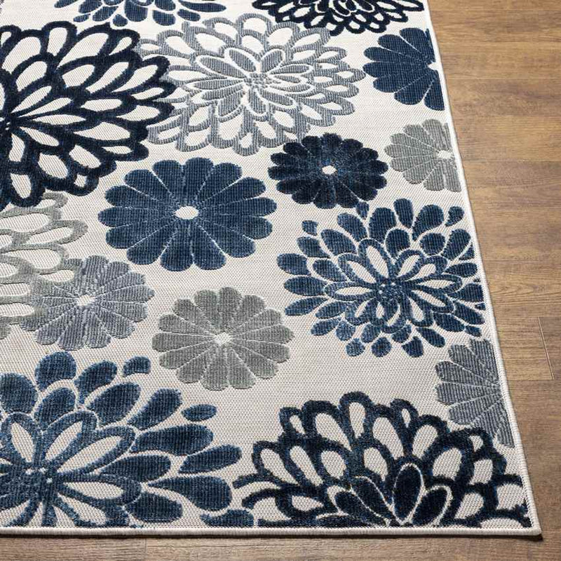 Ekron Cottage Dark Blue Area Rug