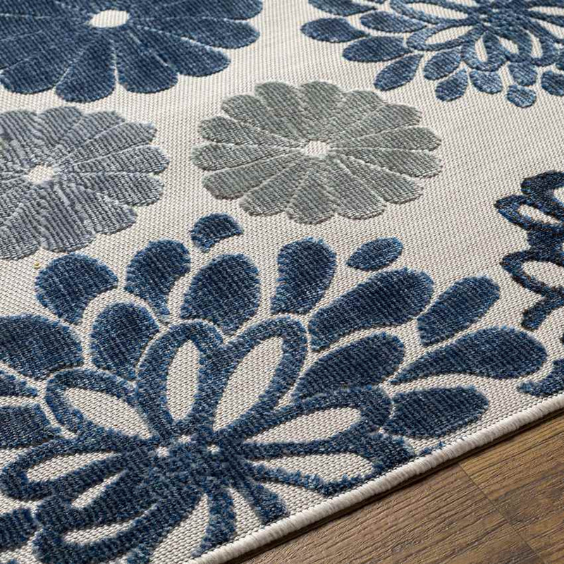 Ekron Cottage Dark Blue Area Rug