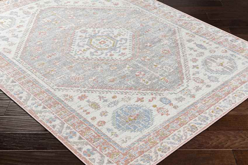 Maize Traditional Blush Washable Area Rug