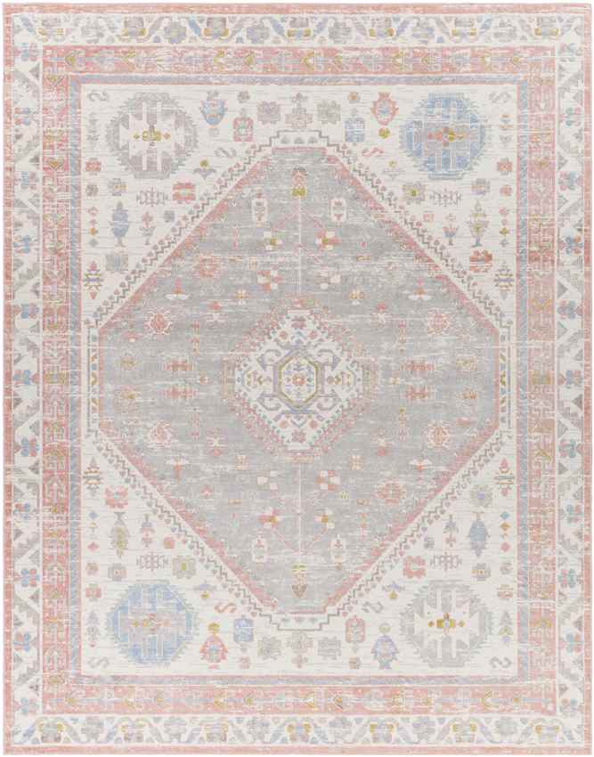 Maize Traditional Blush Washable Area Rug