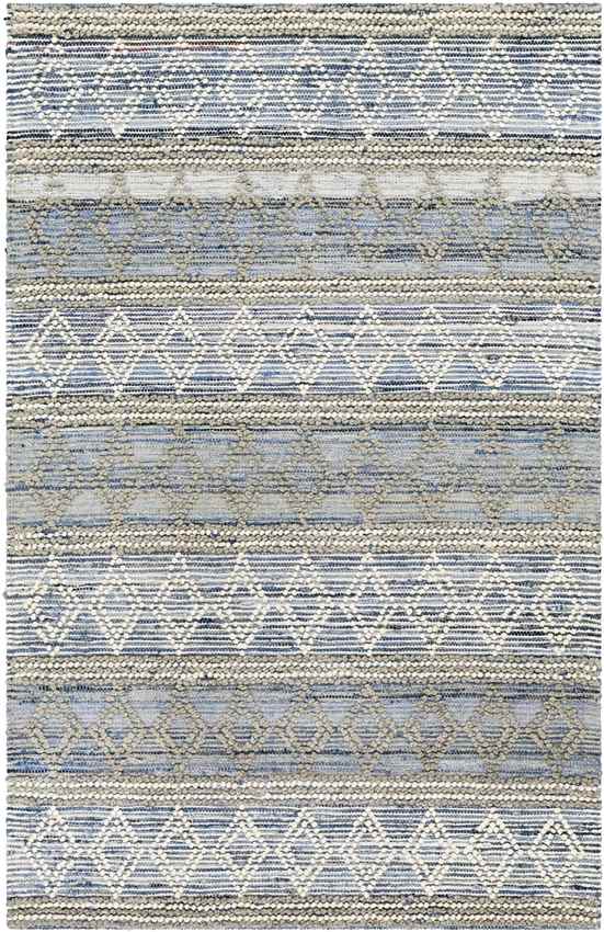 Paola Global Slate Blue/Brown/Off-White Area Rug