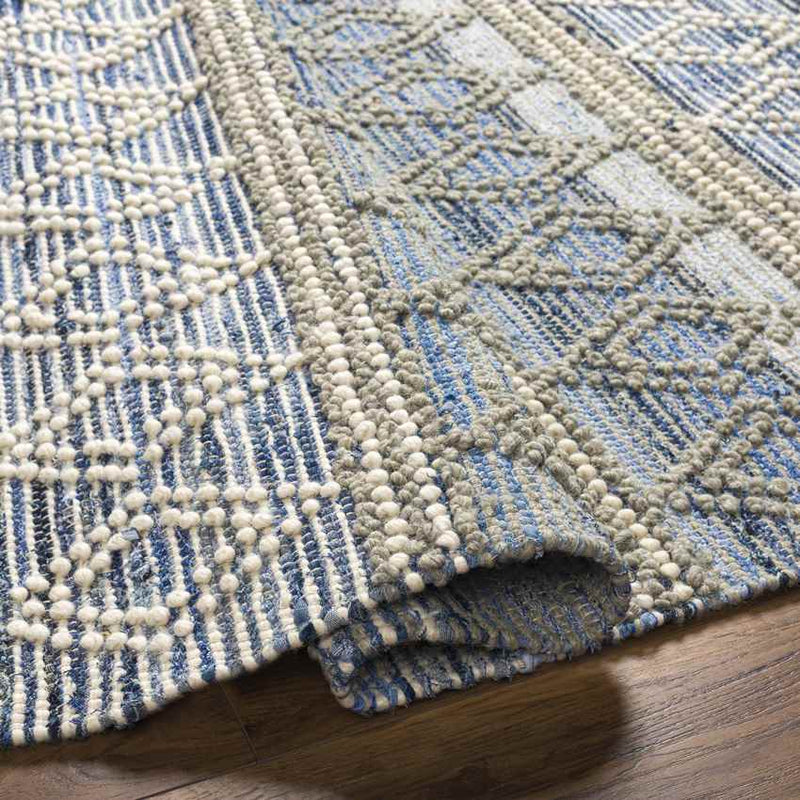 Paola Global Slate Blue/Brown/Off-White Area Rug