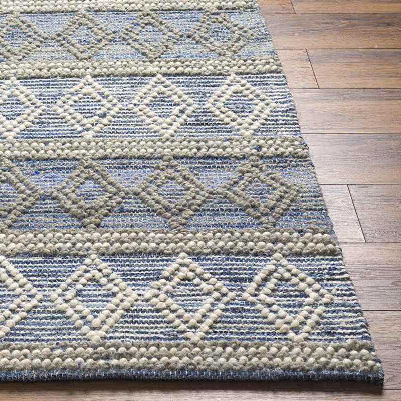 Paola Global Slate Blue/Brown/Off-White Area Rug