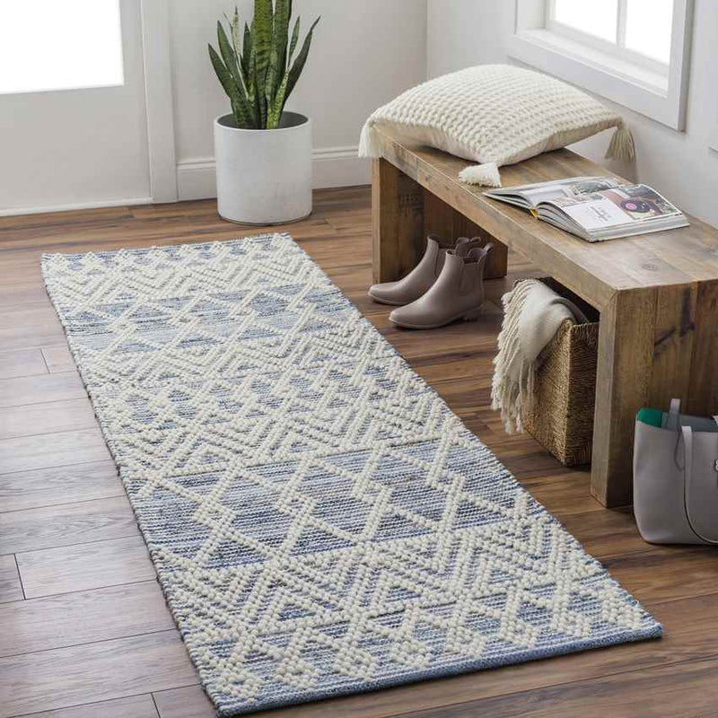 Pratt Global Slate Blue/Cream Area Rug