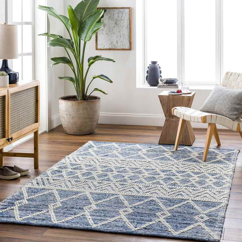 Pratt Global Slate Blue/Cream Area Rug