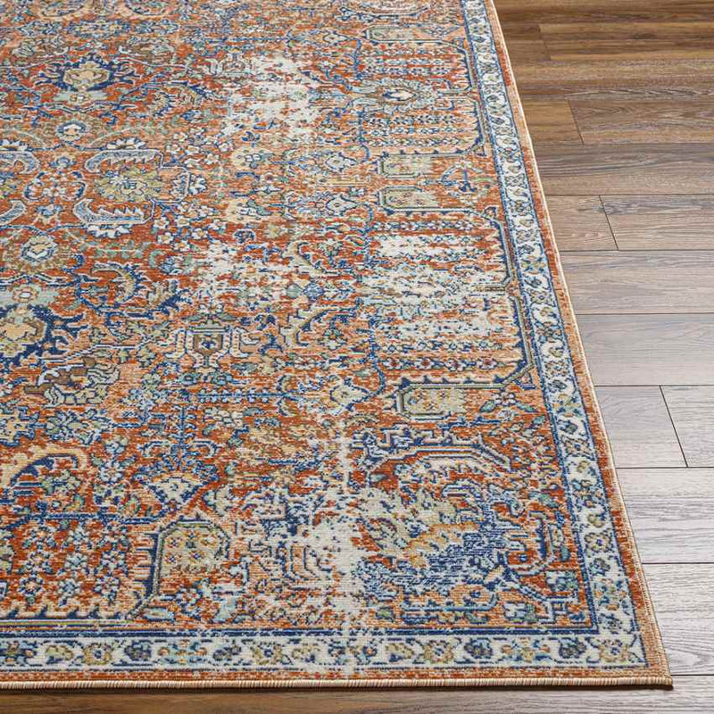 Rodney Traditional Burgundy Area Rug