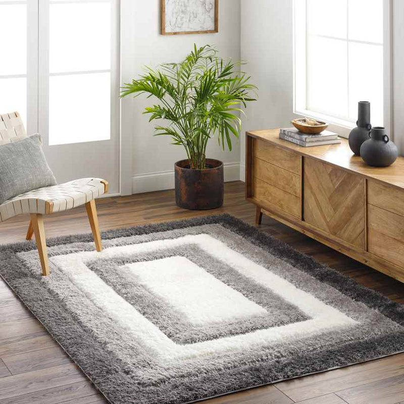 Sabetha Modern Cream/Light Gray Area Rug