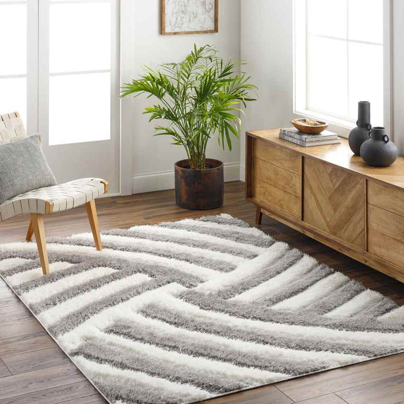 Sabula Modern Light Gray/Cream Area Rug