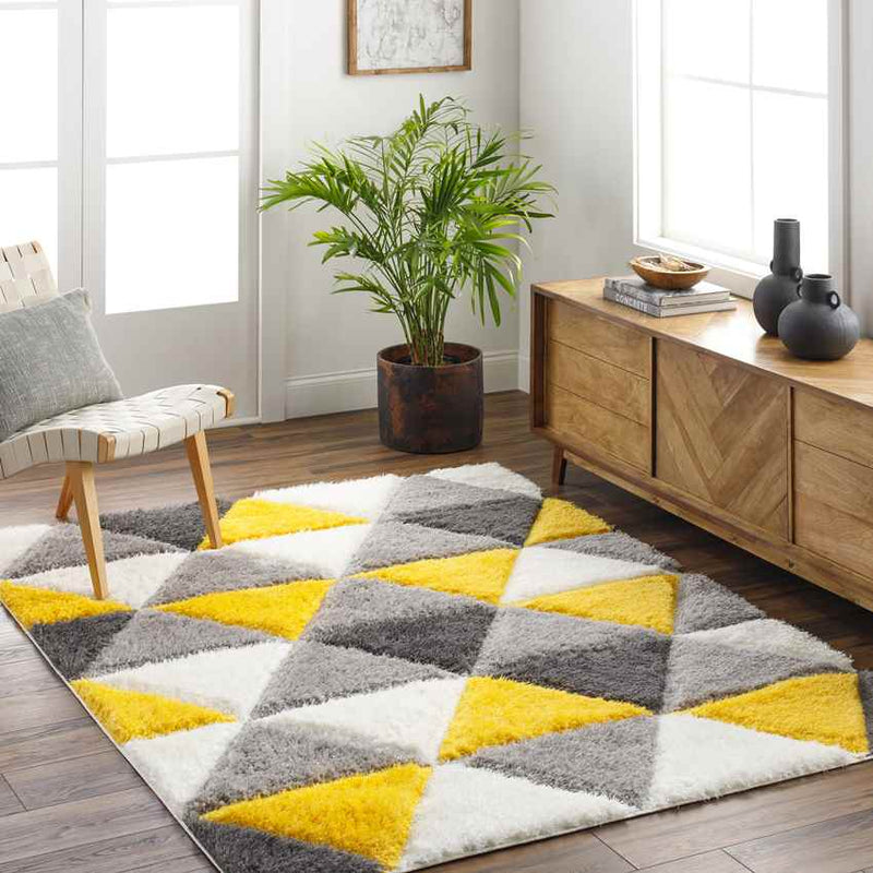 Salt Lick Modern Saffron/Ivory Area Rug