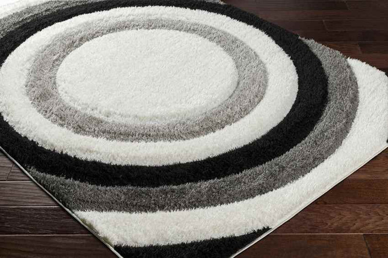 Sawyer Modern Black/Ivory Area Rug