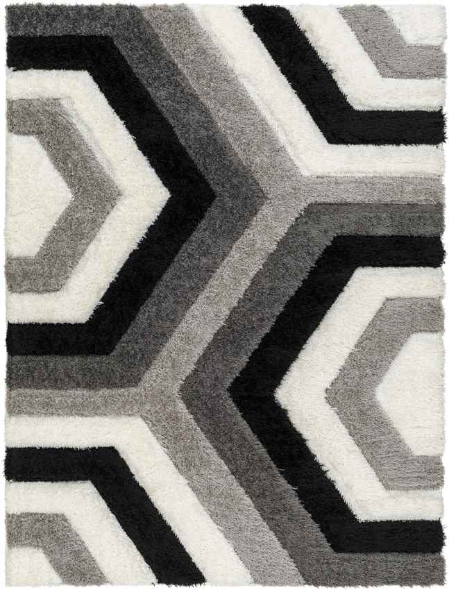 Scammon Modern Ivory/Black Area Rug