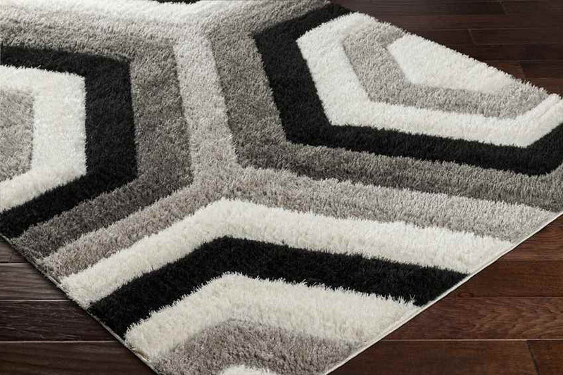 Scammon Modern Ivory/Black Area Rug