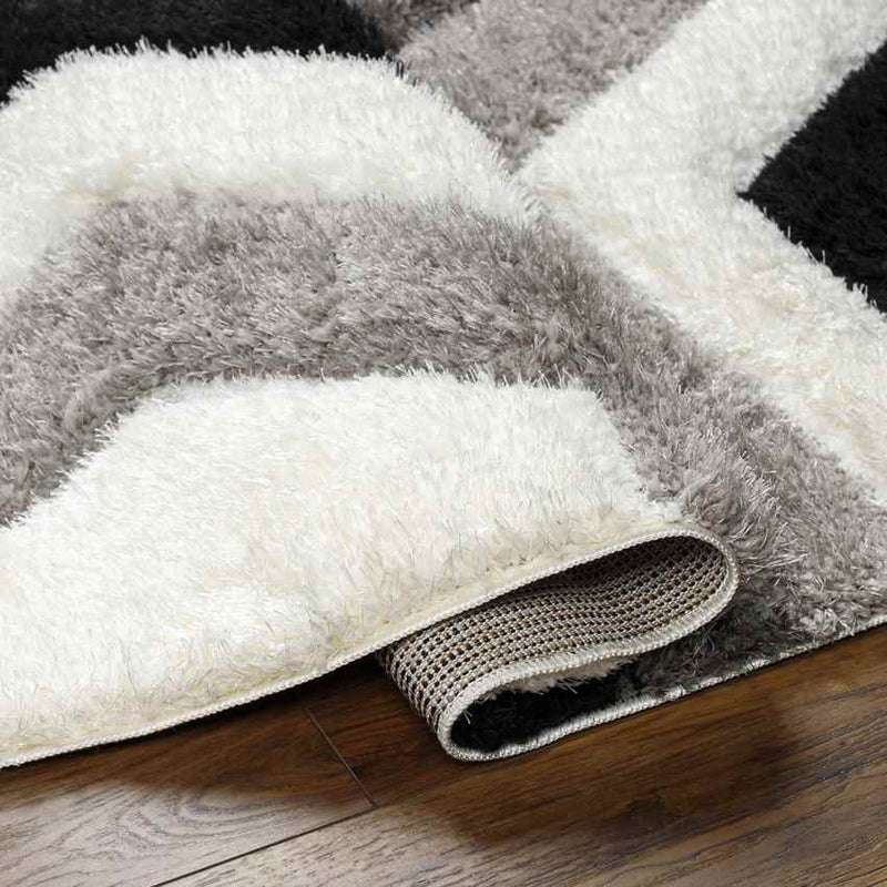 Scammon Modern Ivory/Black Area Rug