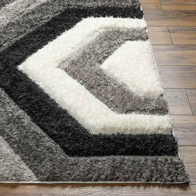 Scammon Modern Ivory/Black Area Rug