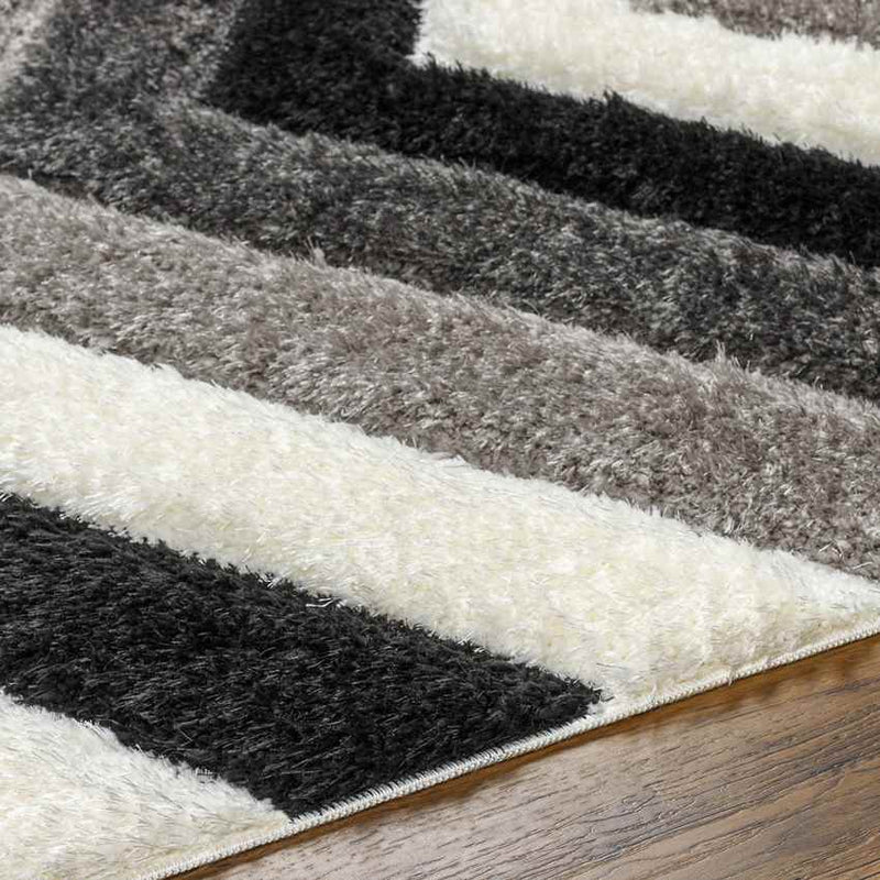 Scammon Modern Ivory/Black Area Rug