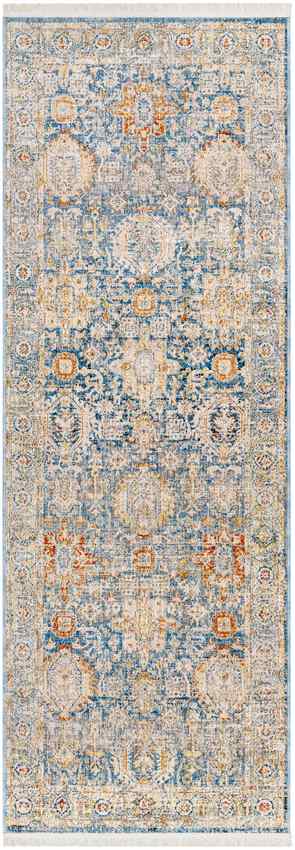 Basehor Traditional Denim Area Rug