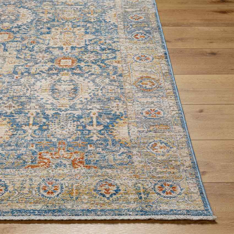 Basehor Traditional Denim Area Rug