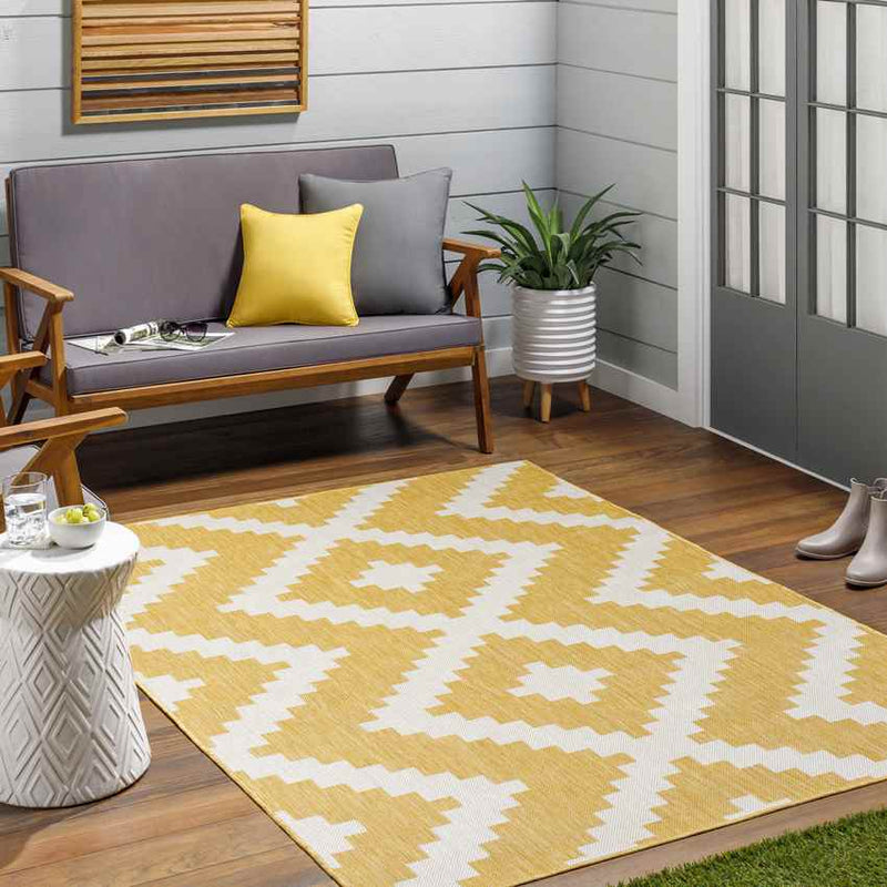 Squaw Global Mustard/Off-White Area Rug