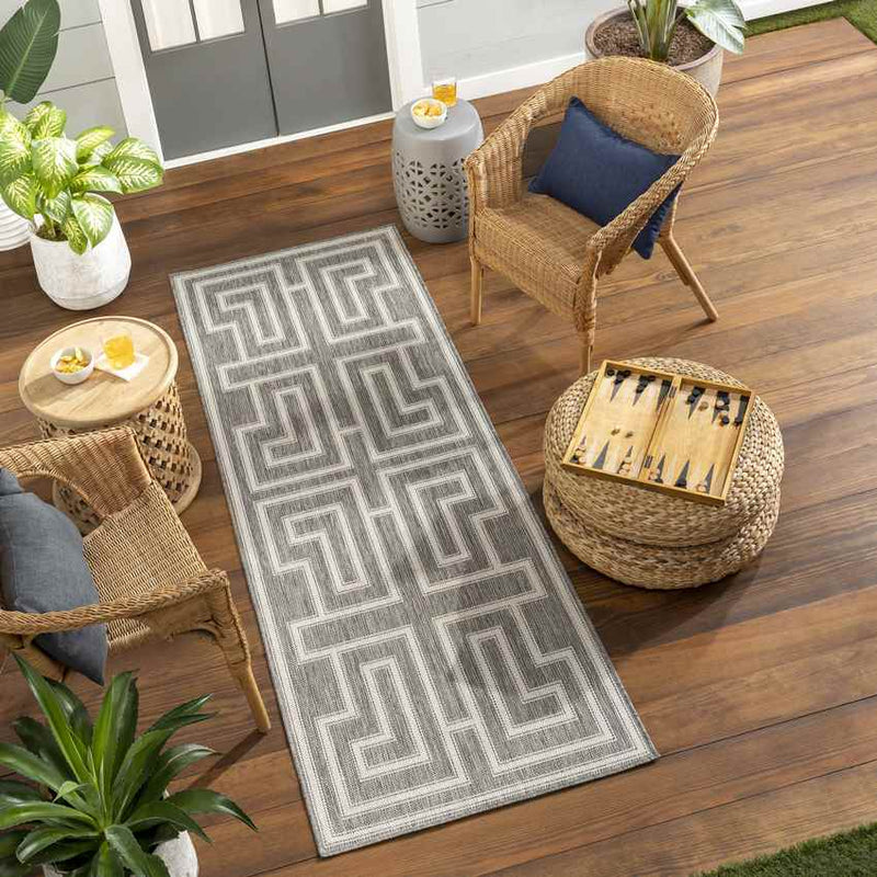 Sylvia Global Dark Gray/Ivory Area Rug