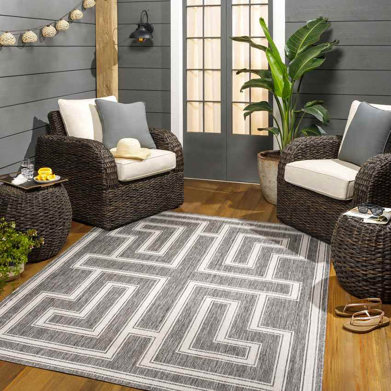 Sylvia Global Dark Gray/Ivory Area Rug