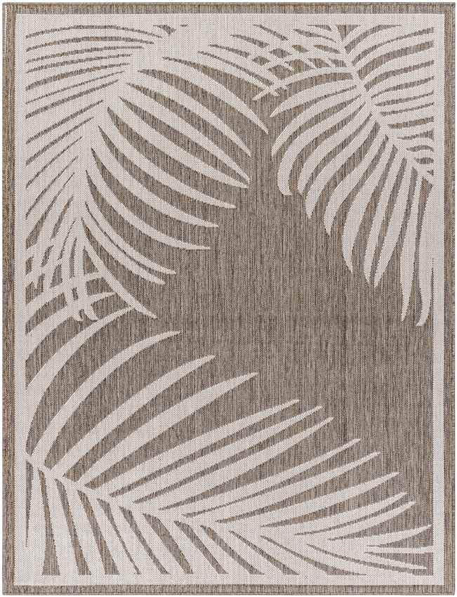 Tescott Coastal Dark Brown Area Rug