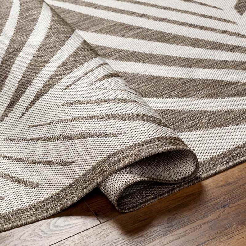 Tescott Coastal Dark Brown Area Rug