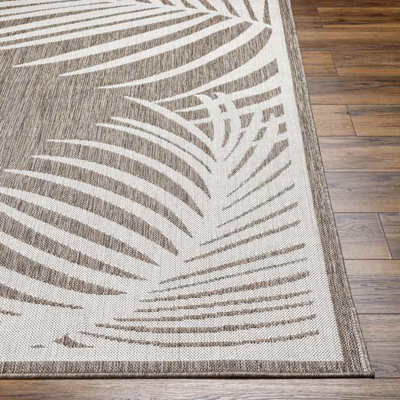 Tescott Coastal Dark Brown Area Rug