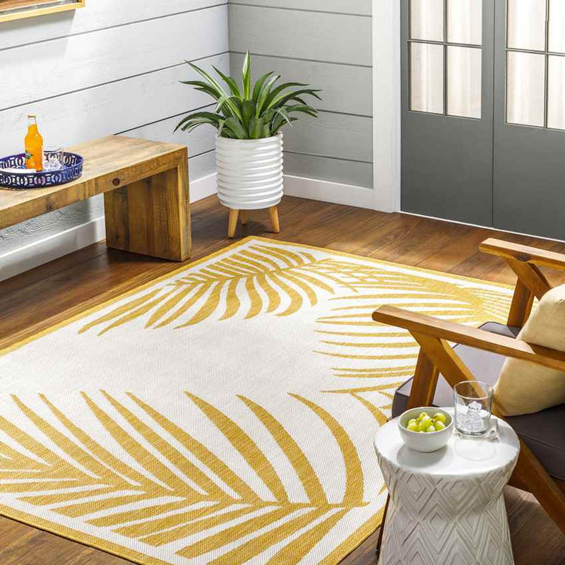 Tescott Coastal Mustard/Ivory Area Rug