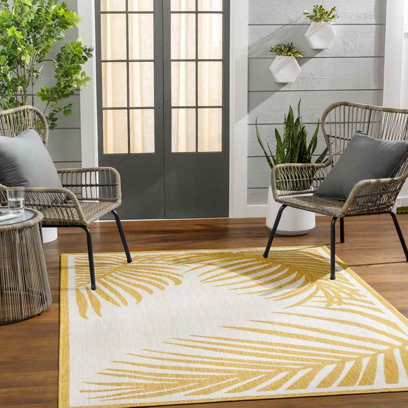 Tescott Coastal Mustard/Ivory Area Rug