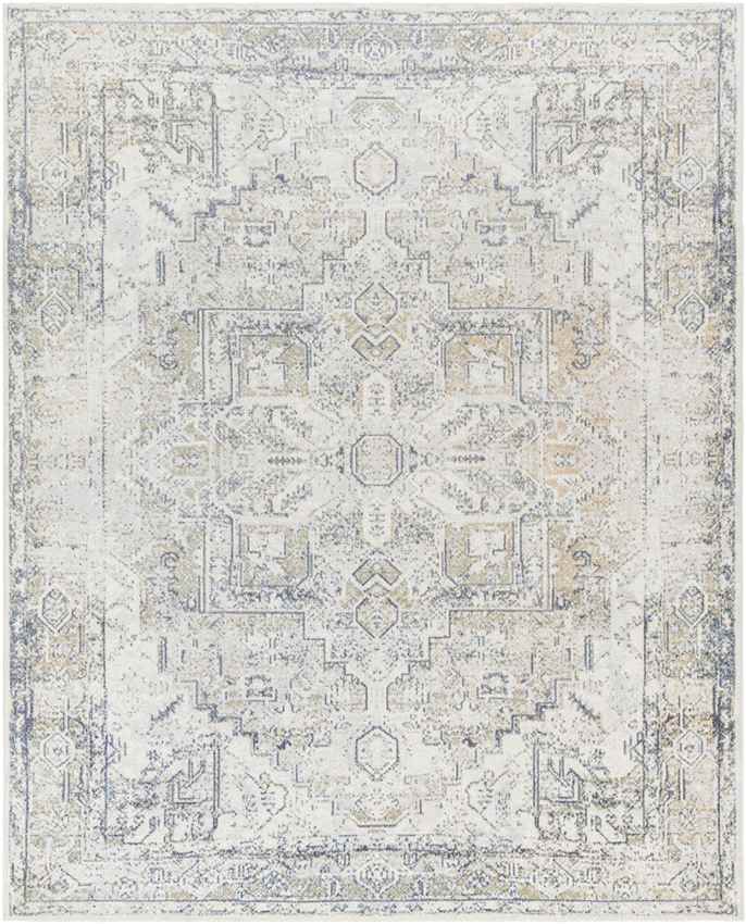 Dry Ridge Traditional Taupe Washable Area Rug