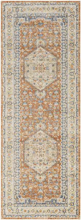 Edmond Traditional Burnt Orange Washable Area Rug