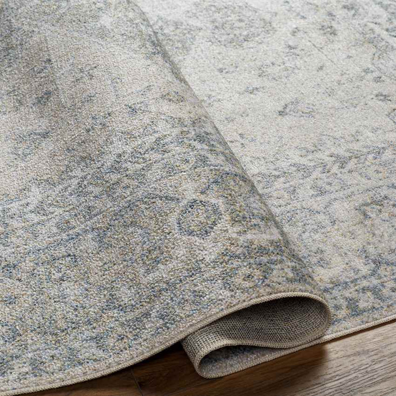 Edmond Traditional Denim Washable Area Rug