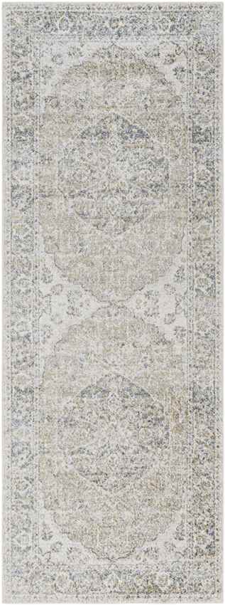 Edmonson Traditional Olive/Dark Blue Washable Area Rug